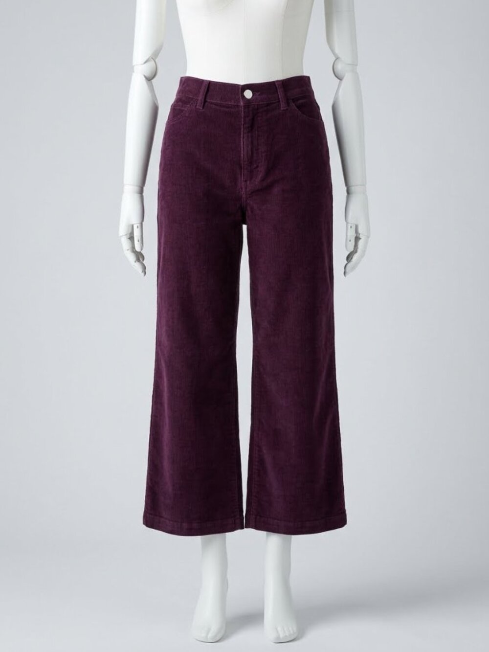 Madewell "The Wide Leg Pant" Corduroy Dark Pomegranate Size 28P‎